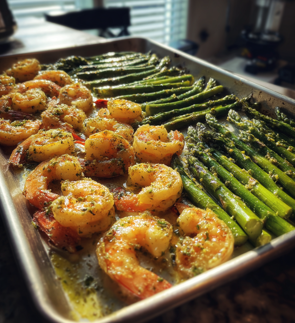 This 20-minute sheet pan garlic butter shrimp and asparagus is a quick, easy, and healthy dinner. Packed with flavor and perfect for busy weeknights.